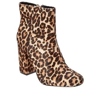Ponyhair leopard booties